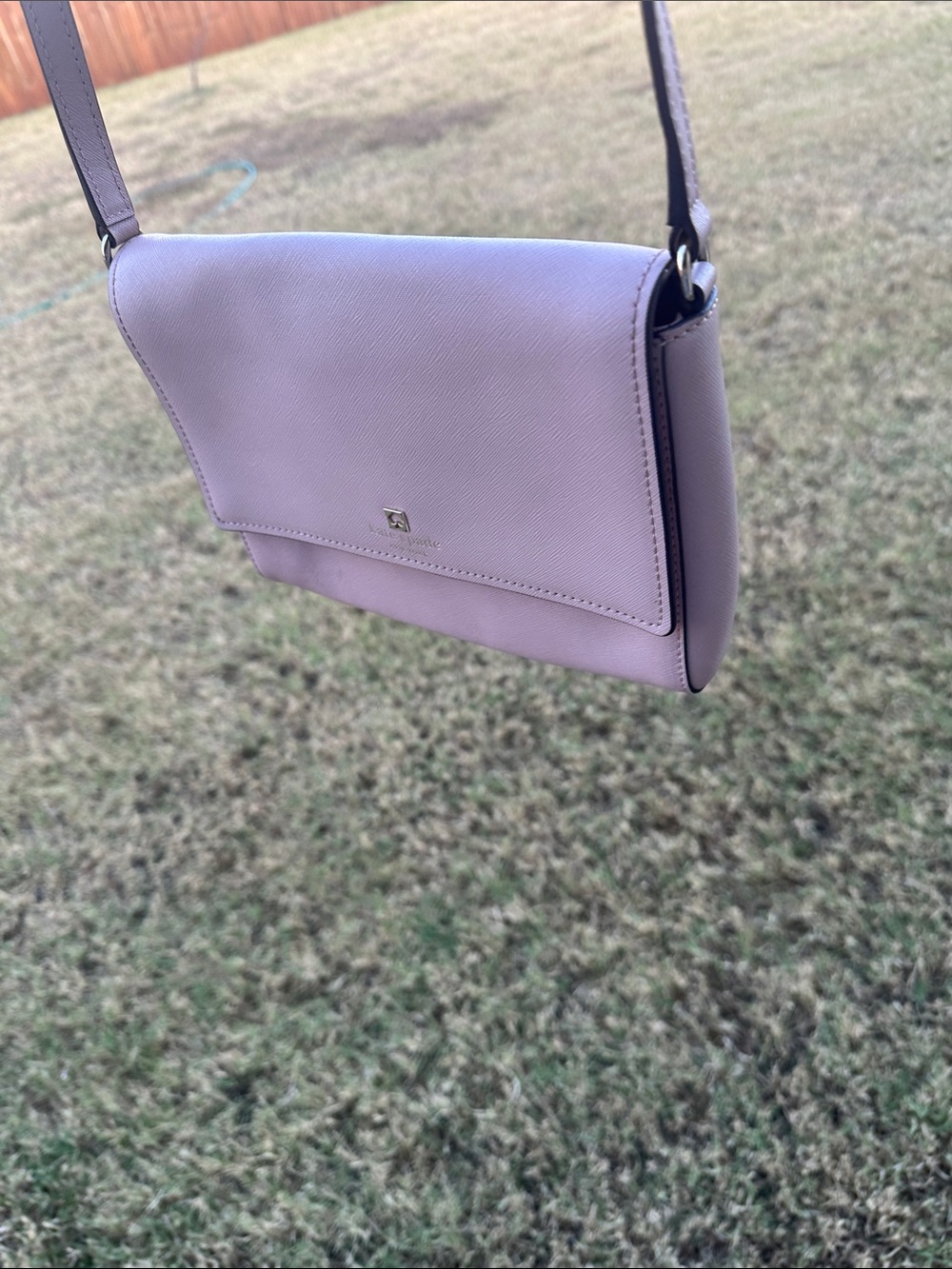 kate spade Pebbled Tan Crossbody Flap Bag - Picture 8 of 12